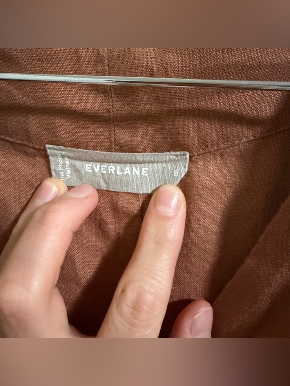Everlane The Wrap Jumpsuit – Carob Brown 100% breathable linen boho silhouette 8 - Picture 7 of 13